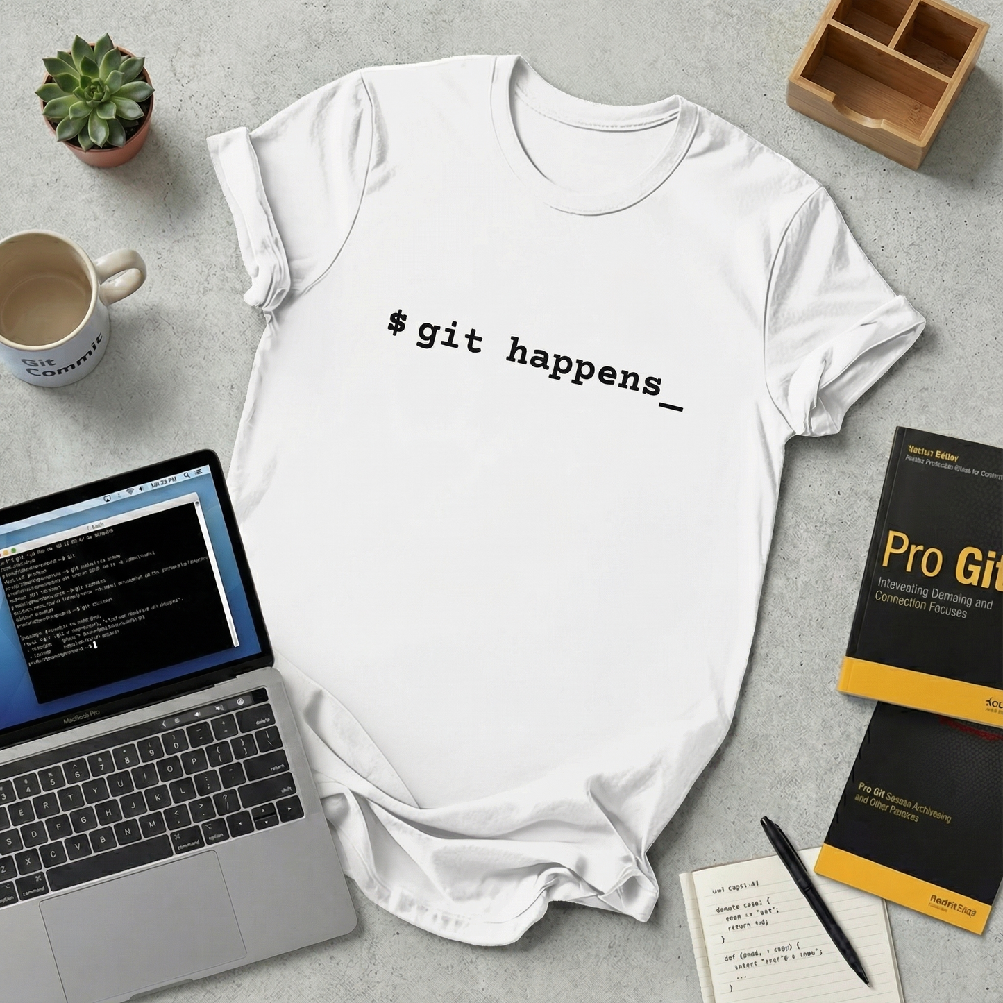 $ git happens_ T-Shirt