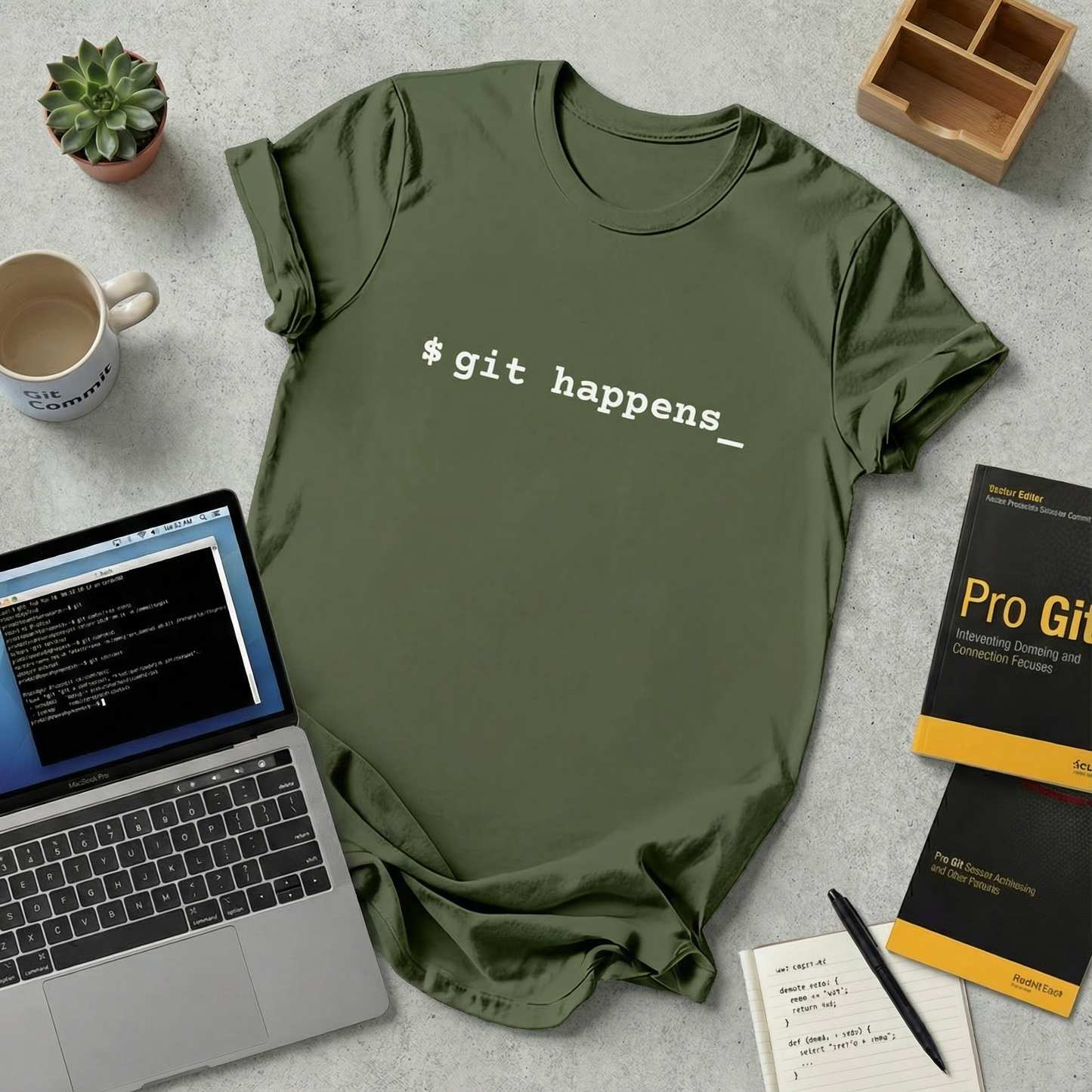 $ git happens_ T-Shirt